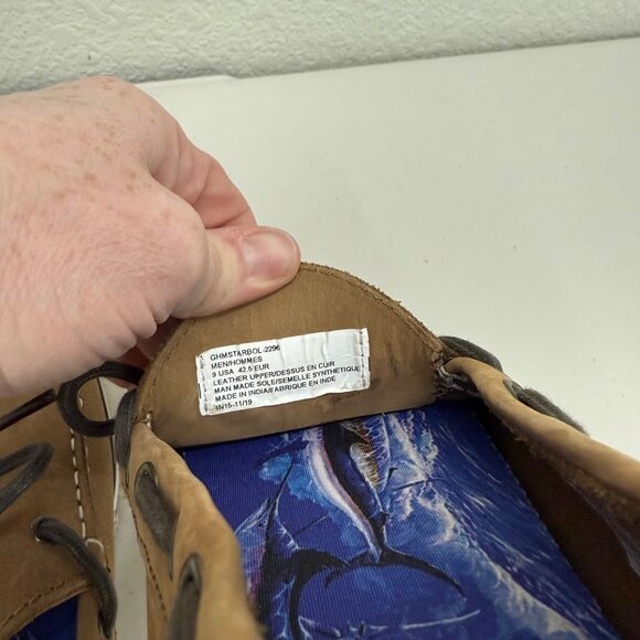 Guy Harvey Starboard Leather Slip On Boat Shoe Loafers Mens size 9 - Picture 5 of 8